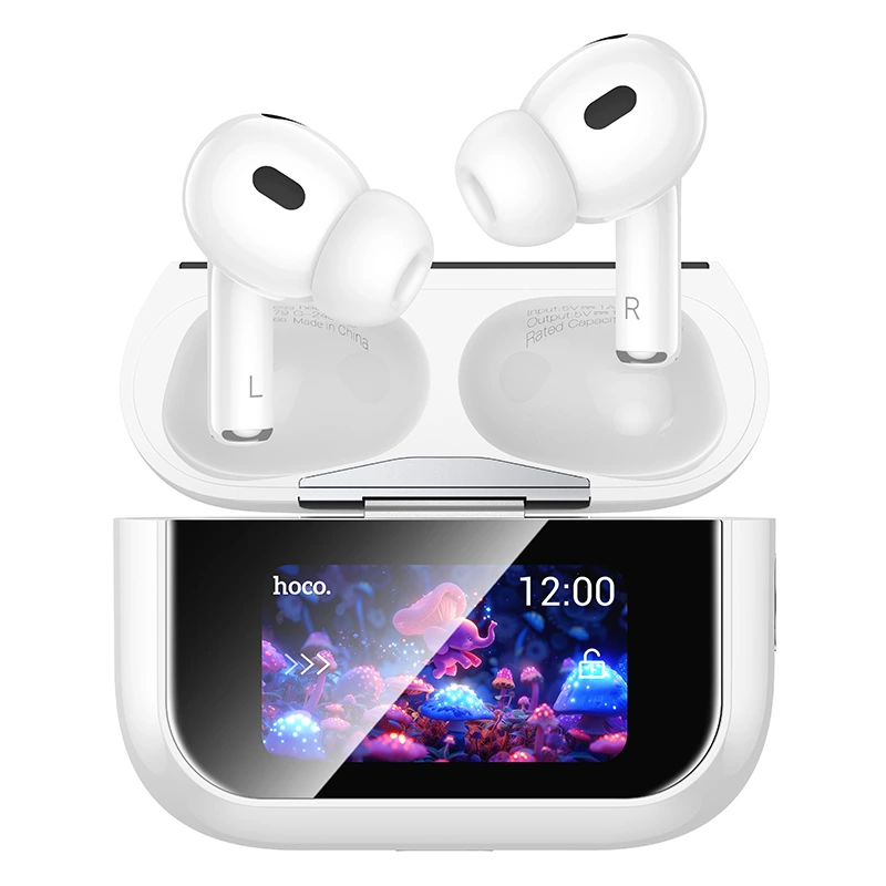 Бездротові навушники HOCO EW79 Bright true wireless ANC touch screen BT headset White — фото 5