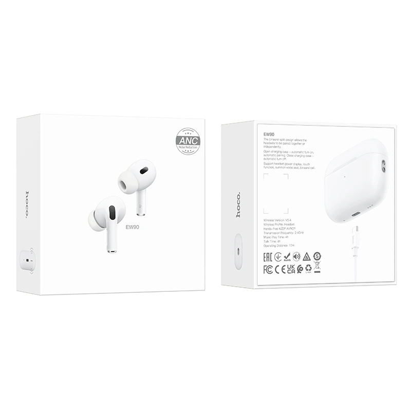 Бездротові навушники TWS HOCO EW90 True wireless ANC noise reduction BT headset White