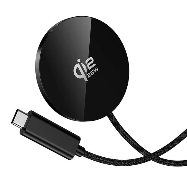 Бездротовий зарядний пристрій HOCO CW63 Pro Fast Qi2.2 magnetic wireless fast charger Black