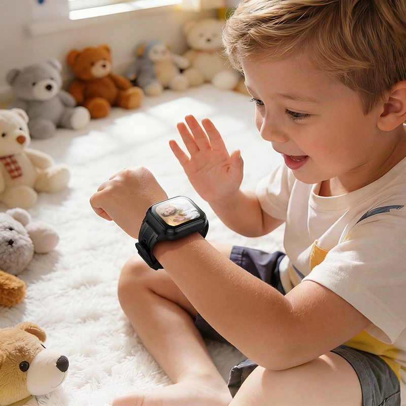 Дитячий смарт-годинник HOCO Y108 4G children phone-watch Black — фото 4