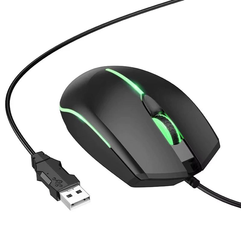 Дротова миша Hoco GM37 Wonderful Gaming Luminous Black