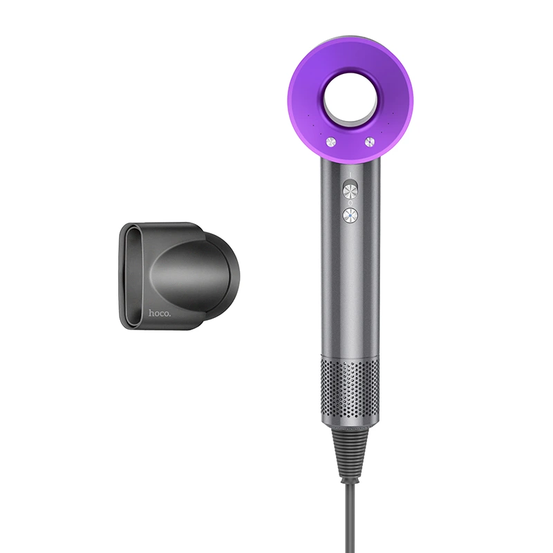 Фен HOCO HP11 Plus 1600W High-speed negative ion hair dryer(EU) Purple — фото 3