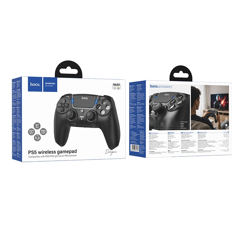 Геймпад бездротовий HOCO GA32 Dragon PS5 wireless gamepad Black