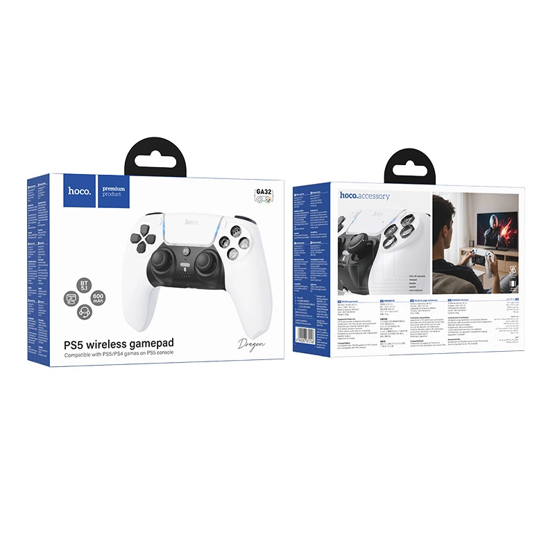 Геймпад бездротовий HOCO GA32 Dragon PS5 wireless gamepad White