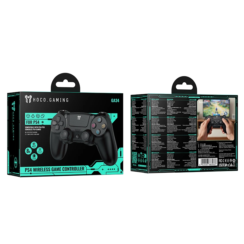 Геймпад бездротовий HOCO GA34 Origin PS4 wireless game controller Black — фото 2