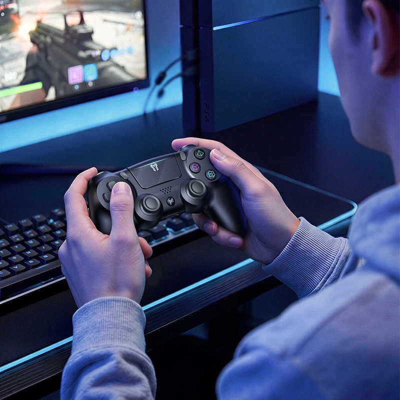 Геймпад бездротовий HOCO GA34 Origin PS4 wireless game controller Black — фото 8
