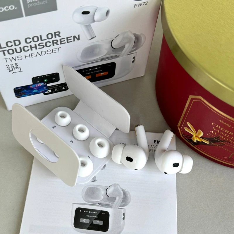 Бездротові навушники Hoco Pro 2 з дисплеєм EW72 (Білий)