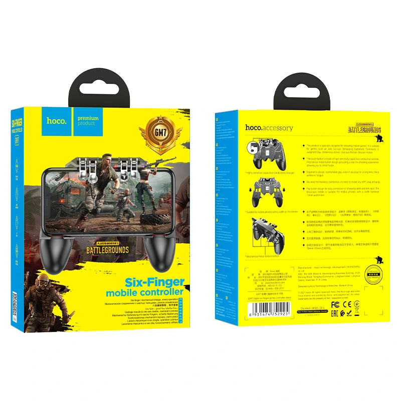 Ігровий контролер для мобільного HOCO GM7 Eagle six finger game controller Black
