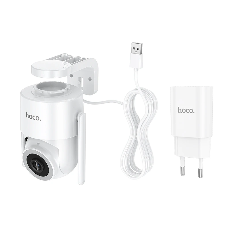 IP-камера відеоспостереження HOCO D10 outdoor monocular PTZ HD camera White — фото 16