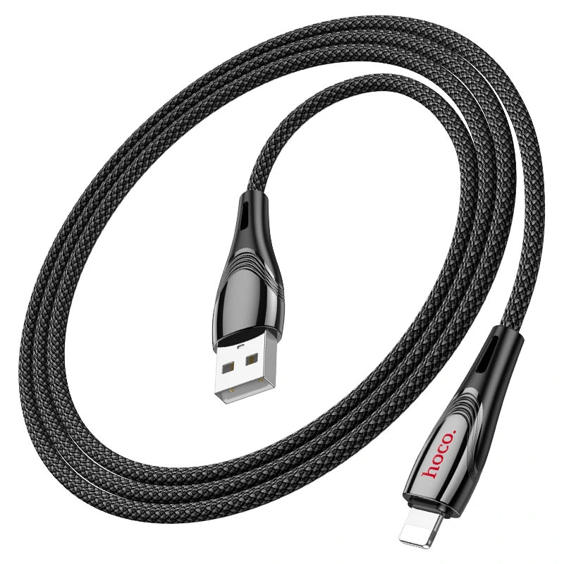Кабель HOCO U133 Monte charging data cable iP Black