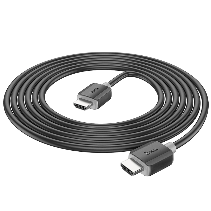 Кабель HOCO US08 HDTV 2.0 male-to-male 4K HD data cable(L=3M) Black — фото 5