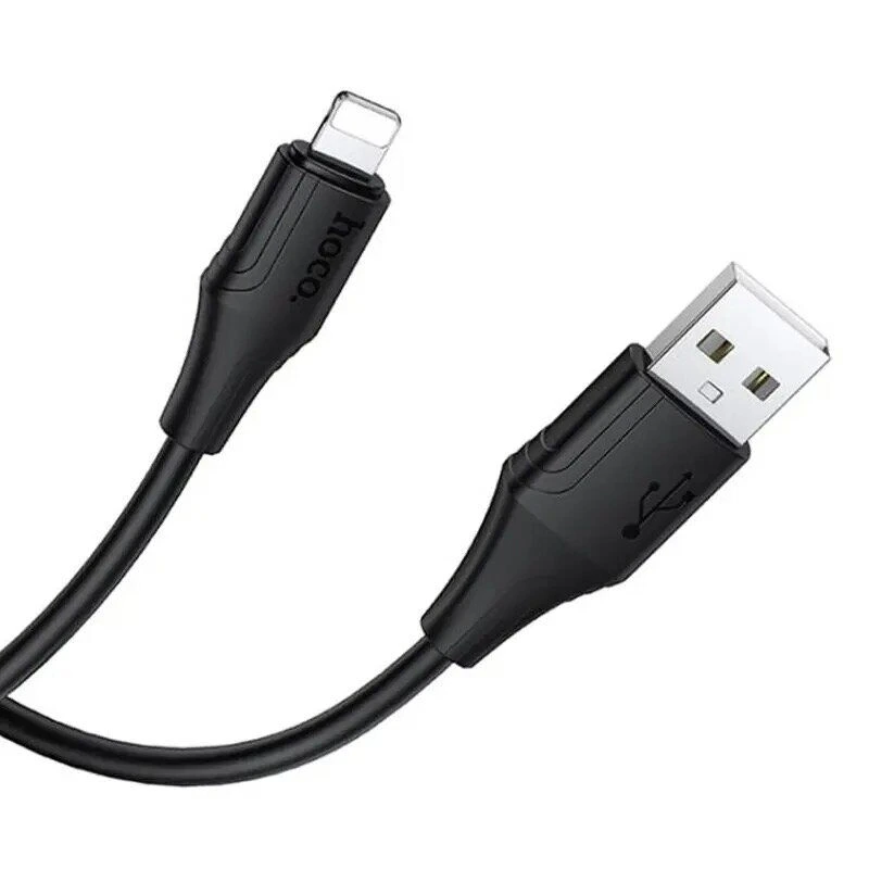 Кабель HOCO X124 Bien silicone charging data cable iP Black