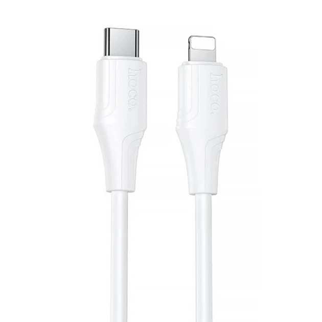 Кабель HOCO X124 Bien silicone charging data cable iP white