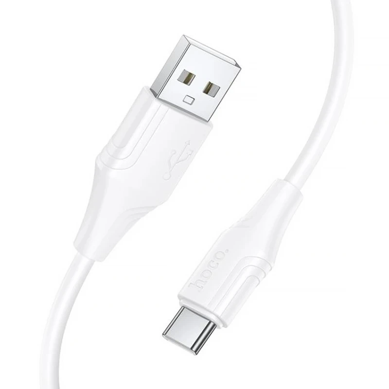 Кабель HOCO X124 Bien silicone charging data cable Type-C White