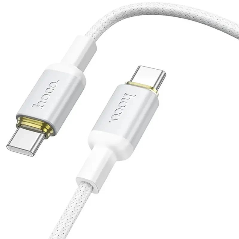 Кабель HOCO X128 Benefit charging data cable C to C White