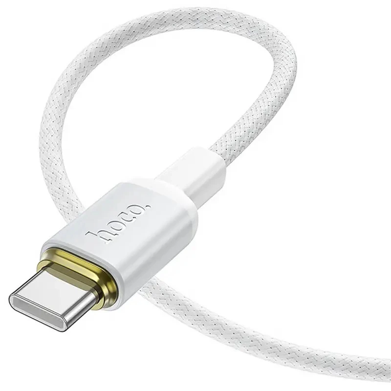 Кабель HOCO X128 Benefit charging data cable C to C White — фото 3