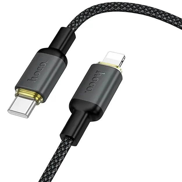 Кабель HOCO X128 Benefit PD30W charging data cable iP Black — фото 2