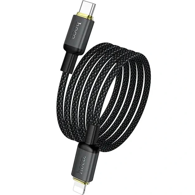 Кабель HOCO X128 Benefit PD30W charging data cable iP Black — фото 3