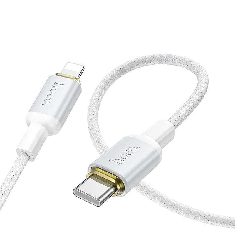 Кабель HOCO X128 Benefit PD30W charging data cable iP White — фото 3