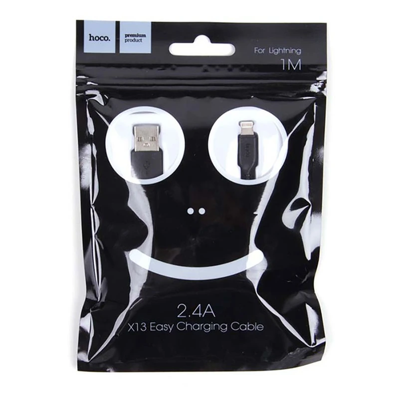 Кабель HOCO X13 USB to iP 2.4A, 1m, PVC, PVC connectors, Black