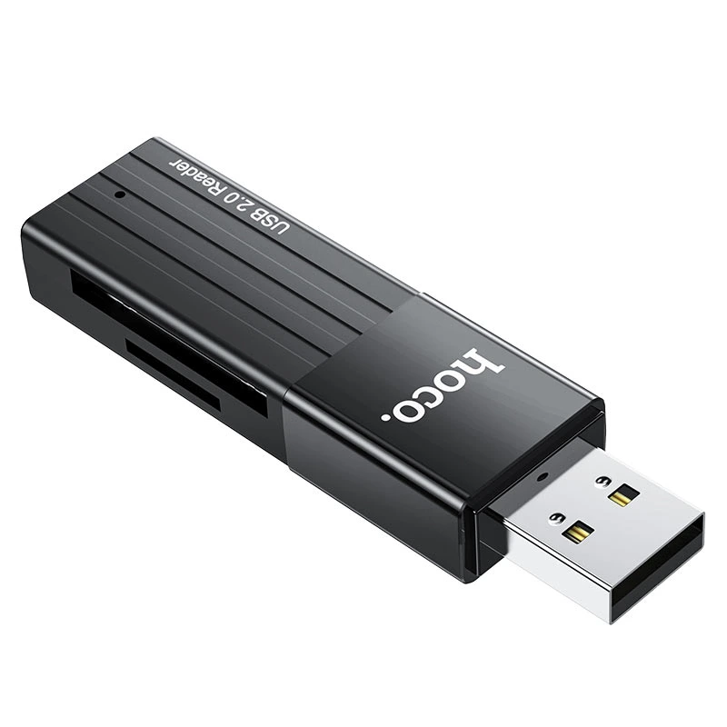 Кардрідер HOCO HB20 Mindful 2-in-1card reader(USB2.0) Black