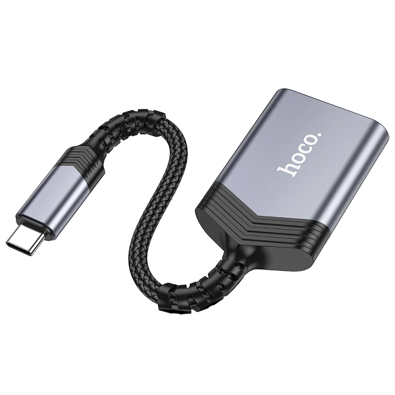Кардрідер HOCO UA25 2-in-1 card reader Type-C Metal Gray — фото 3