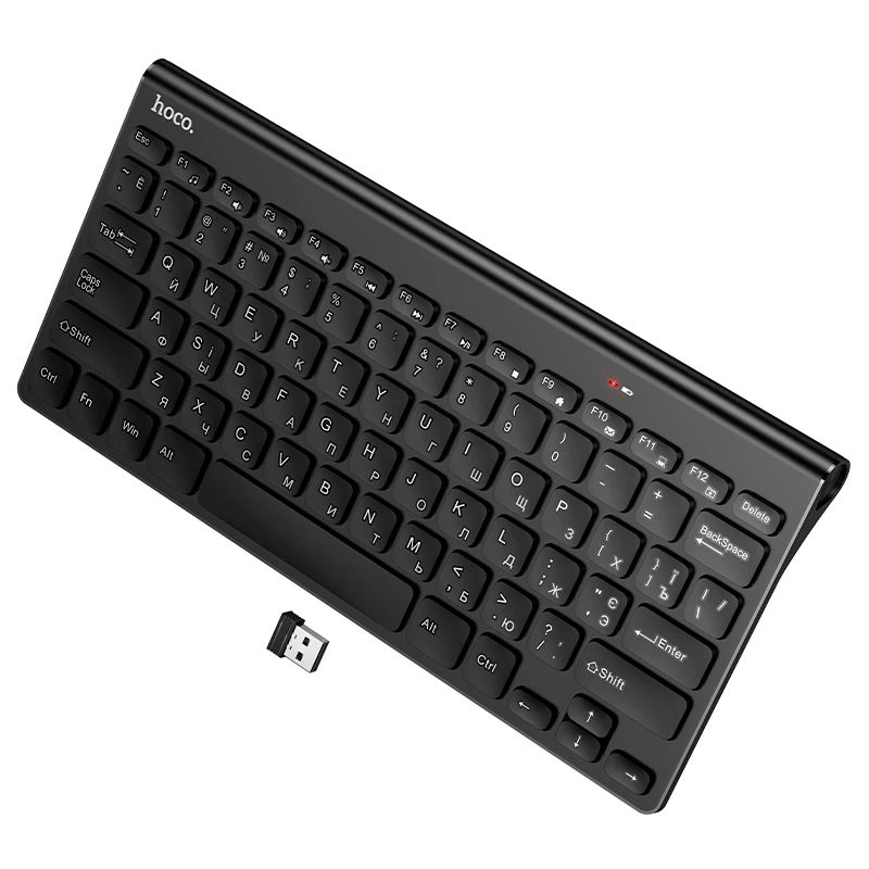 Клавіатура HOCO GM70 Dragon 2.4G wireless mini keyboard(Ukrainian version) Black — фото 3