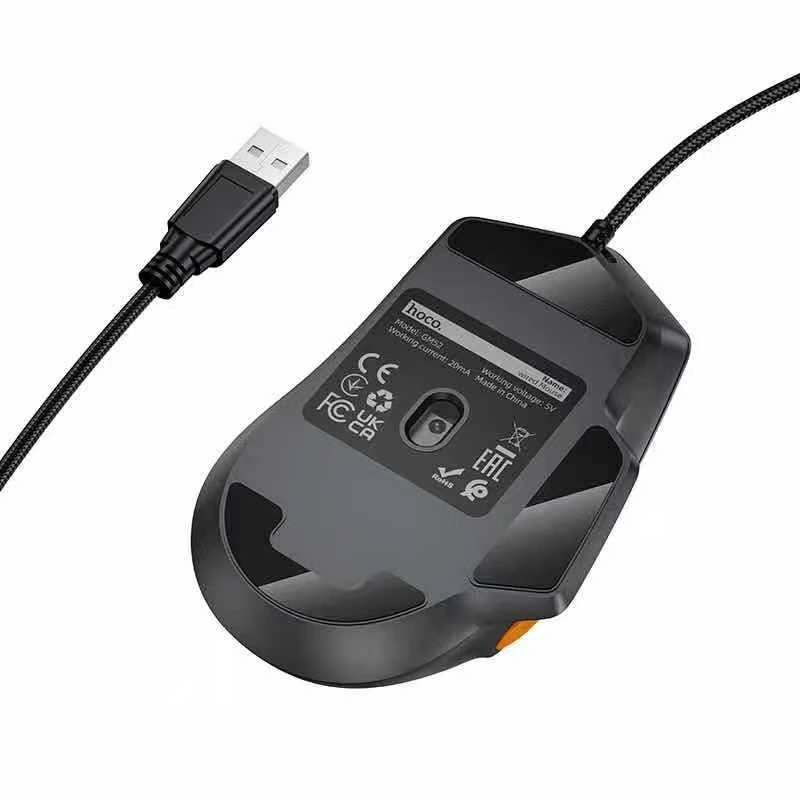 Маніпулятор миша HOCO GM52 Reddy RGB gaming wired mouse Black — фото 5