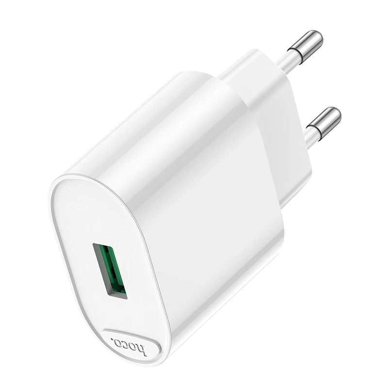 Мережевий зарядний пристрій HOCO C109A Fighter single port QC3.0 charger 18W White — фото 4
