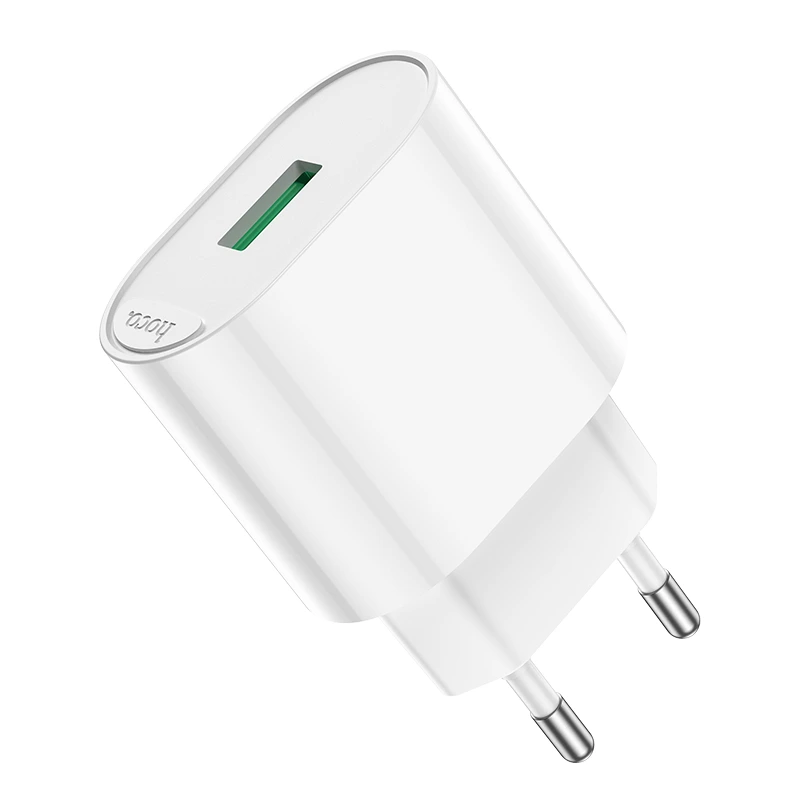 Мережевий зарядний пристрій HOCO C109A Fighter single port QC3.0 charger 18W White — фото 6