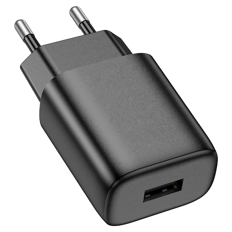 Мережевий зарядний пристрій HOCO C134A Solid single port charger (EU) Black — фото 3