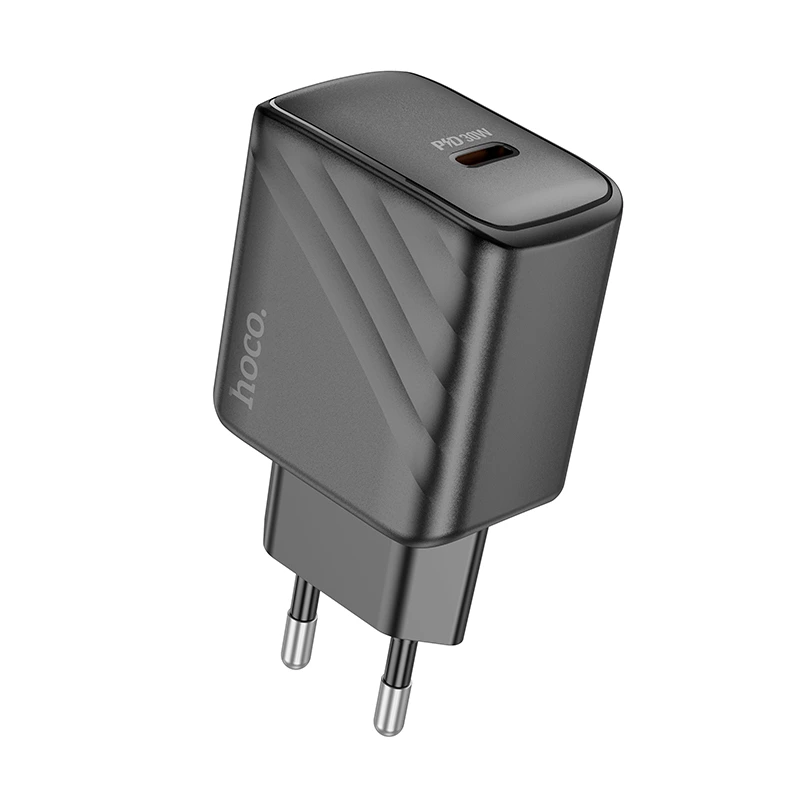 Мережевий зарядний пристрій HOCO CS22A Value single port PD30W charger Black — фото 4