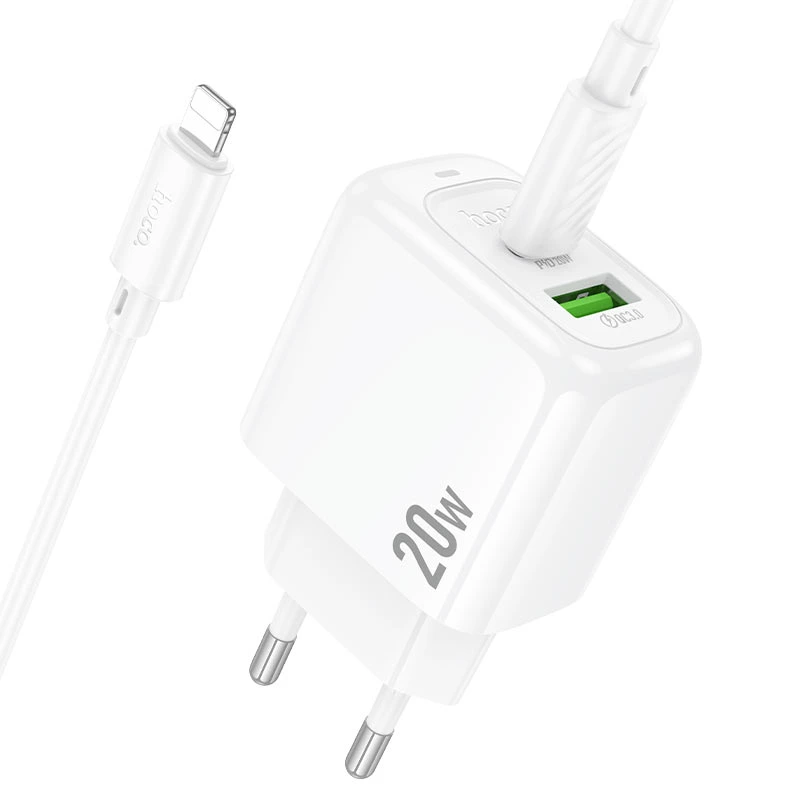 Мережевий зарядний пристрій HOCO CS54A Surplus PD20W+QC3.0 charger set(C to iP)