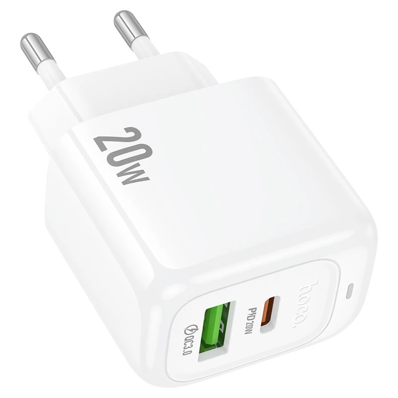 Мережевий зарядний пристрій HOCO CS54A Surplus PD20W+QC3.0 charger White
