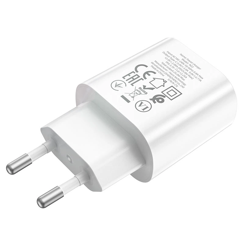 Мережевий зарядний пристрій HOCO N22 Jetta PD25W charger White — фото 4