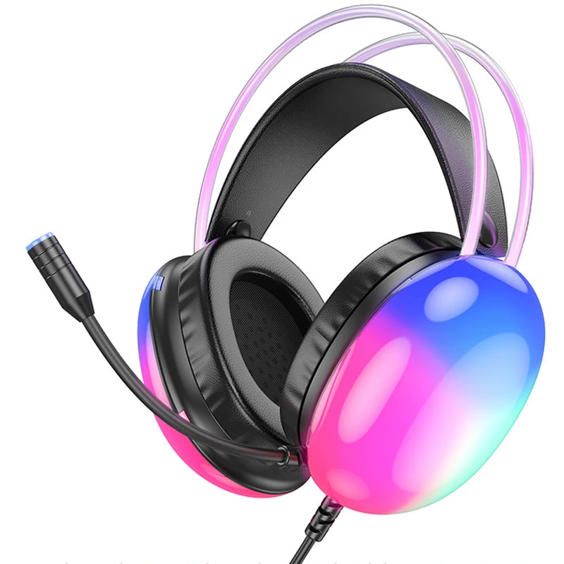 Накладні навушники Hoco W109 Plus Rich USB7.1 channel gaming (USB/2m) Black