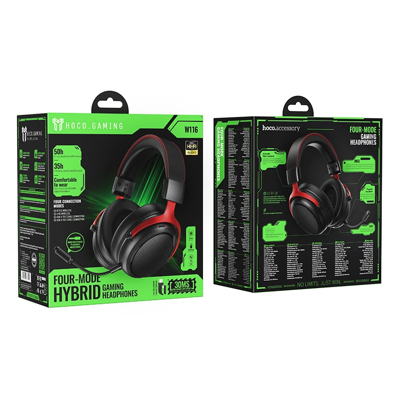 Навушники ігрові HOCO W116 Shadow 4-mode gaming headphones Black