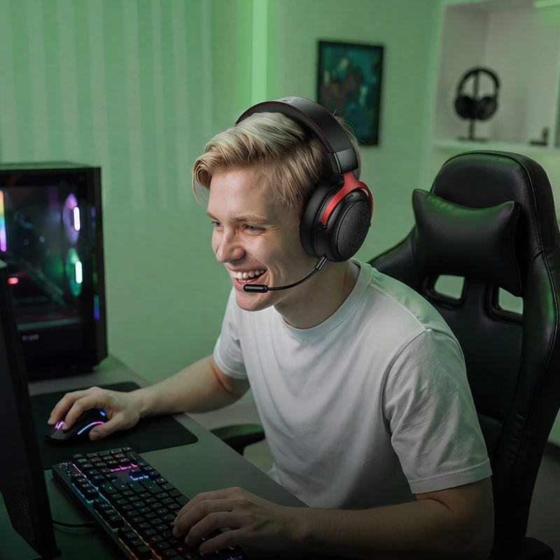 Навушники ігрові HOCO W116 Shadow 4-mode gaming headphones Black — фото 9