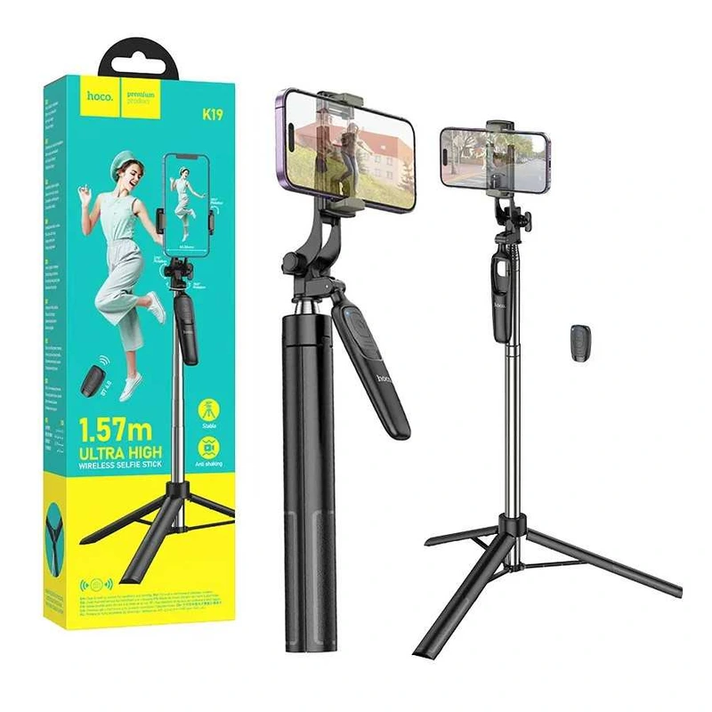 Селфі-монопод HOCO K19 Soul live broadcast holder (157cm) Black