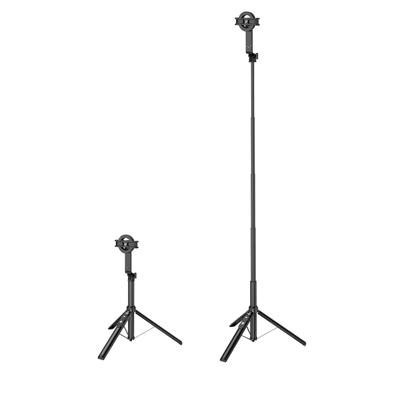 Селфі-трипод HOCO K25 Sherkhan magnetic aluminum alloy live broadcast holder (150сm) Black — фото 5