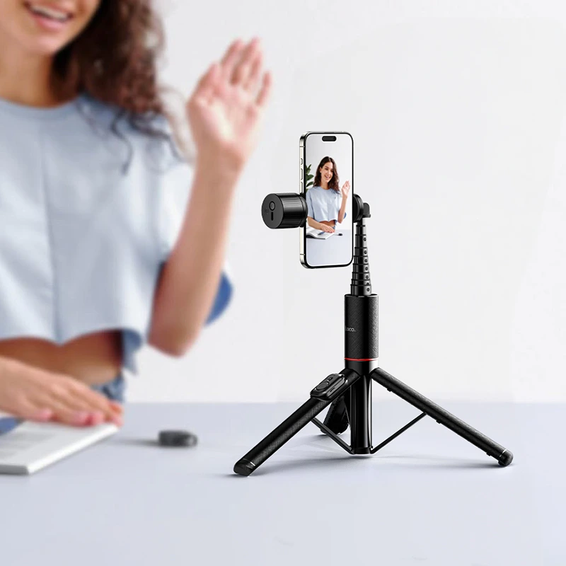 Штатив HOCO K34 Spring live broadcast holder with fill light Black — фото 8