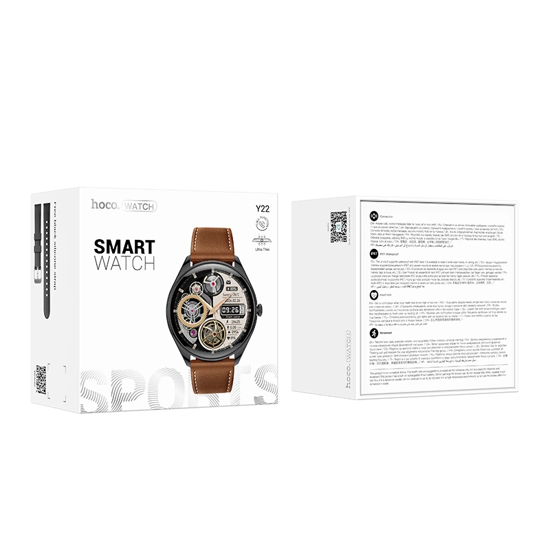 Смарт-годинник HOCO Y22 AMOLED 36mm. 200 mAh. IP67  Black