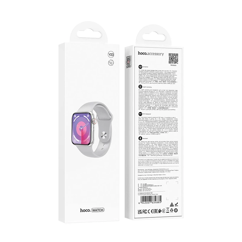 Смарт-годинник HOCO Y23 51mm. 300 mAh. IP67 Smart sports watch(call version) Silver