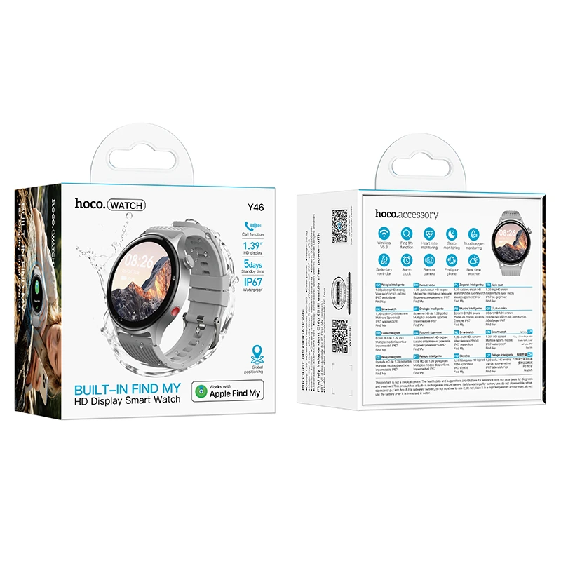 Смарт-годинник HOCO Y46 Smart watch (call+Find My) White