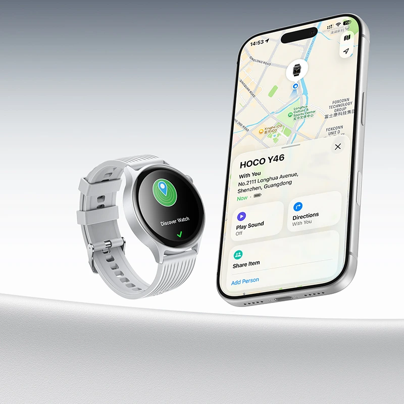 Смарт-годинник HOCO Y46 Smart watch (call+Find My) White — фото 4