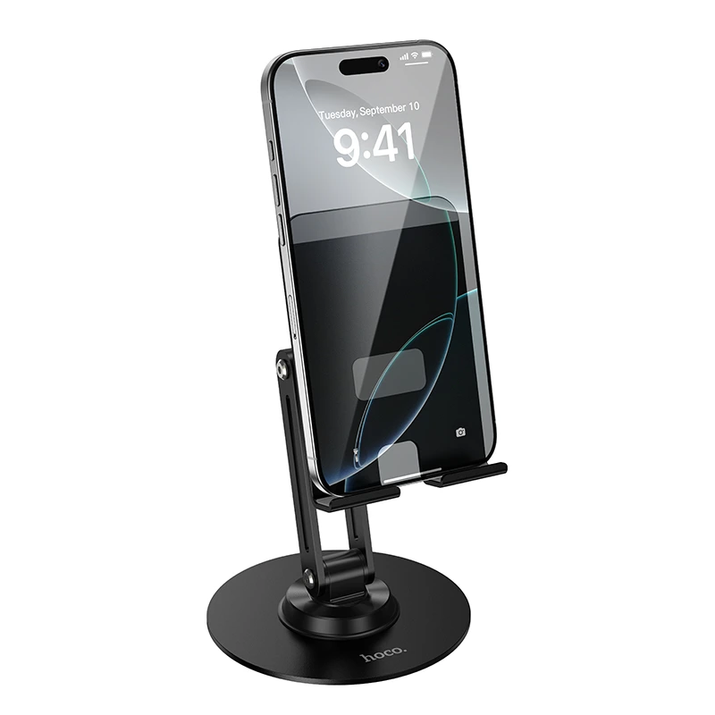 Тримач для телефона HOCO HD15 Suntuoso desktop stand Black — фото 3
