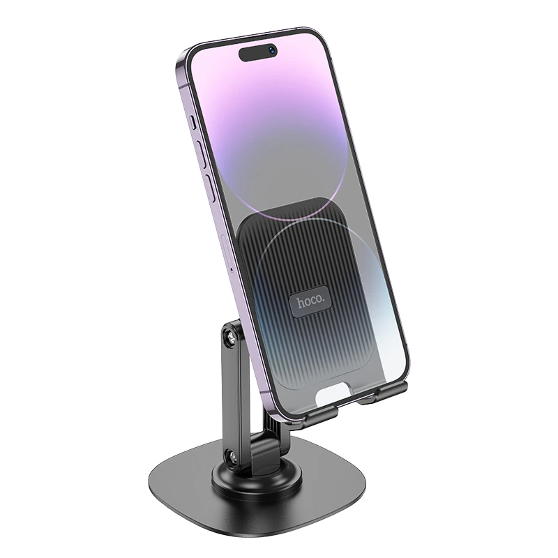 Тримач для телефона HOCO HD6 Winner dual-axis rotating desktop stand Black — фото 3