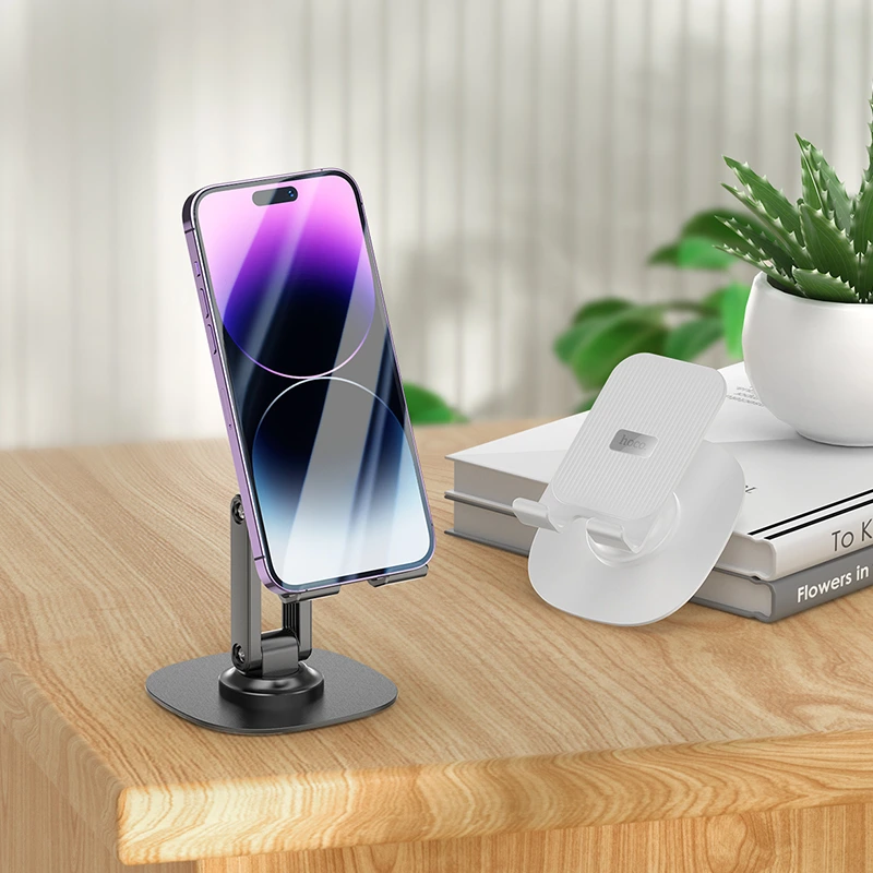 Тримач для телефона HOCO HD6 Winner dual-axis rotating desktop stand Black — фото 6
