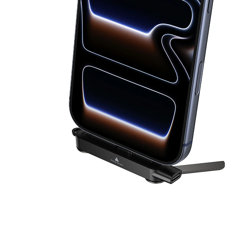 Тримач для телефона HOCO UA47A Type-C male to Type-C female holder-adapter Black — фото 6
