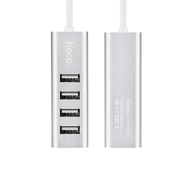USB-хаб HOCO HB1 4USB Line machine Silver